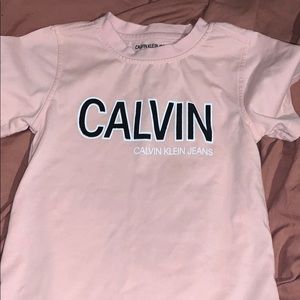 Calvin Klein pink and black Tshirt